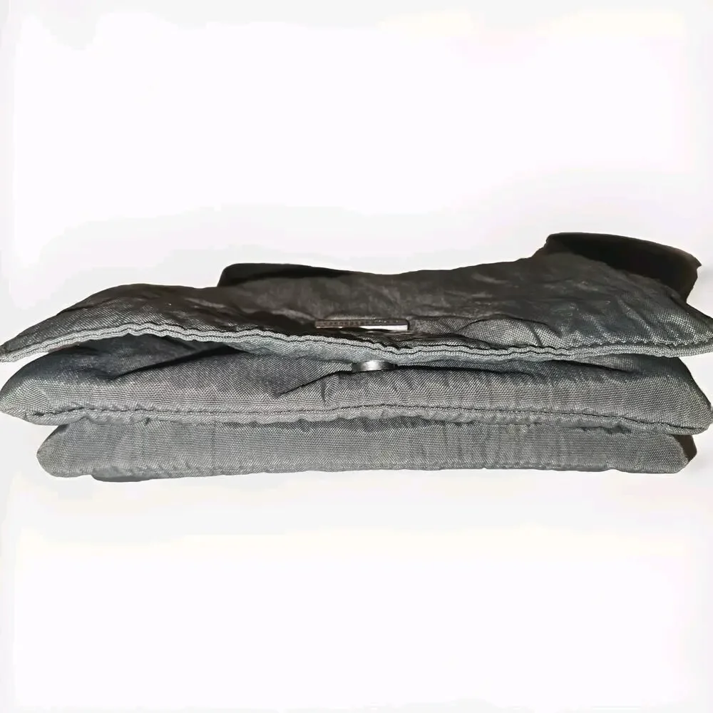 Baggallini Multi Zipper Crossbody Bag Gray Nylon Multi Pocket 9x7.5x5